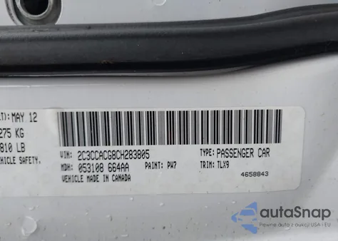 2012 Chrysler 300 Limited from USA, damaged, VIN 2C3CCACG8CH283805